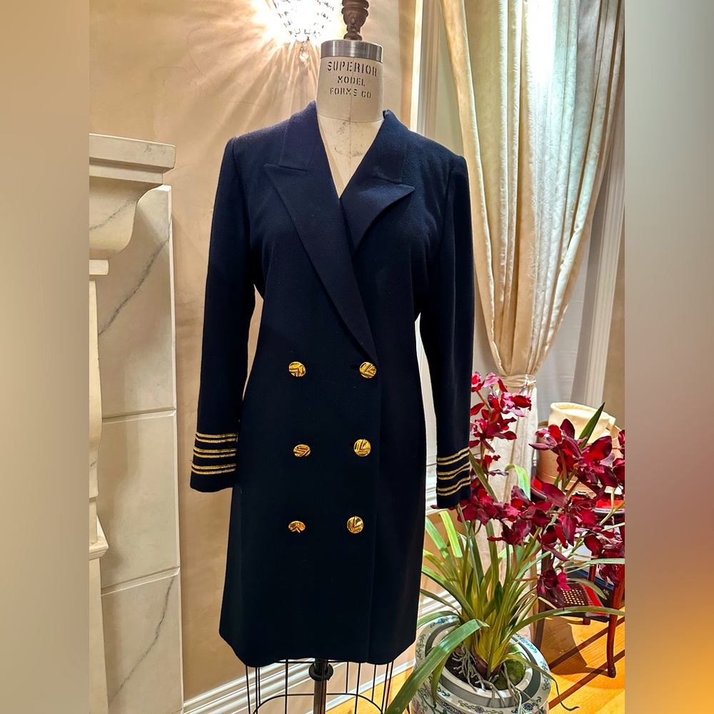 Vintage Navy Wool Coat